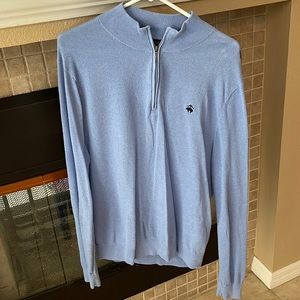 Brooks Brothers - size L - zip up sweater - blue